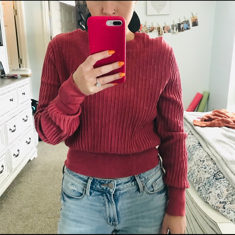 Ribbed long sleeve shirt